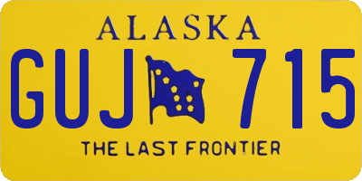 AK license plate GUJ715
