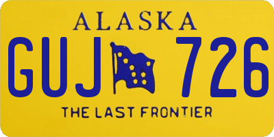 AK license plate GUJ726