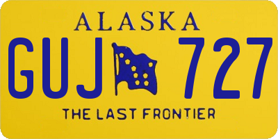 AK license plate GUJ727