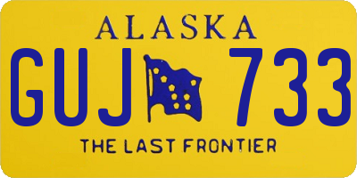 AK license plate GUJ733
