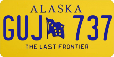 AK license plate GUJ737