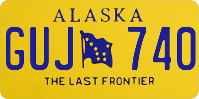 AK license plate GUJ740