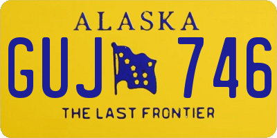 AK license plate GUJ746