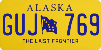 AK license plate GUJ769