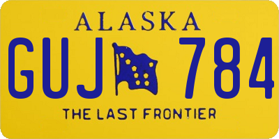 AK license plate GUJ784