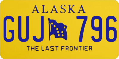 AK license plate GUJ796