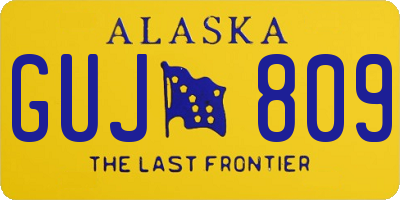 AK license plate GUJ809