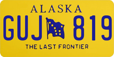 AK license plate GUJ819