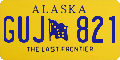 AK license plate GUJ821