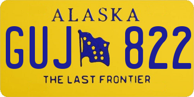 AK license plate GUJ822