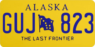 AK license plate GUJ823