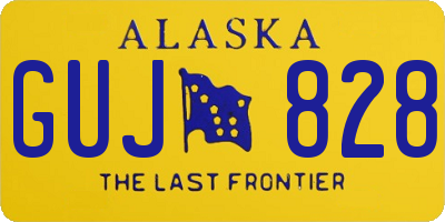 AK license plate GUJ828