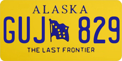 AK license plate GUJ829
