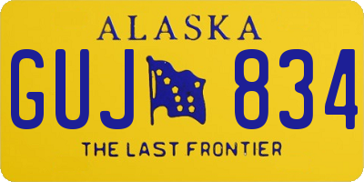 AK license plate GUJ834