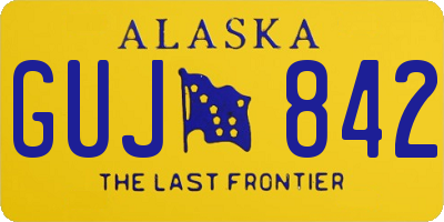 AK license plate GUJ842