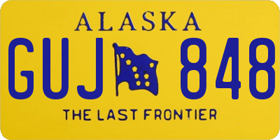 AK license plate GUJ848