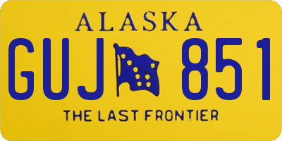 AK license plate GUJ851