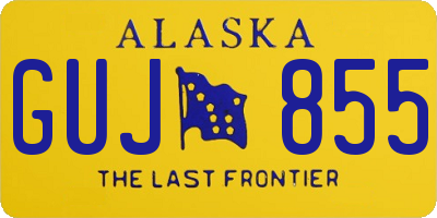 AK license plate GUJ855