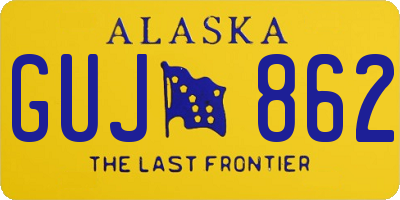 AK license plate GUJ862