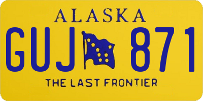 AK license plate GUJ871