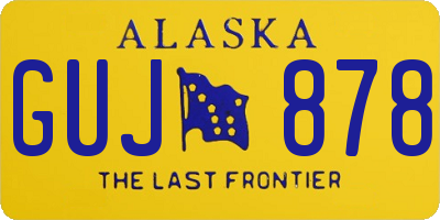 AK license plate GUJ878