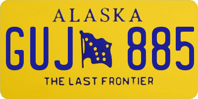 AK license plate GUJ885