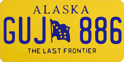 AK license plate GUJ886