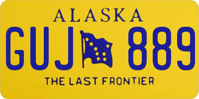 AK license plate GUJ889