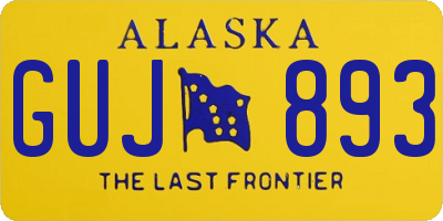 AK license plate GUJ893