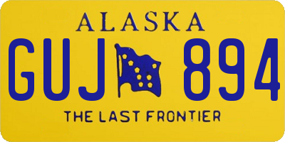 AK license plate GUJ894