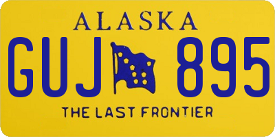 AK license plate GUJ895