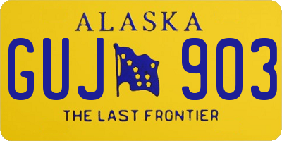 AK license plate GUJ903