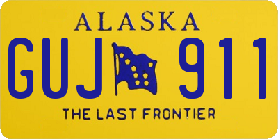 AK license plate GUJ911