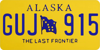 AK license plate GUJ915