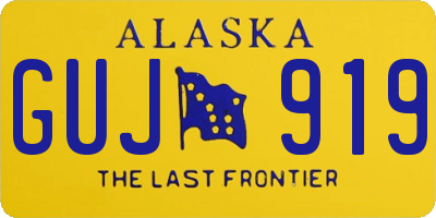 AK license plate GUJ919
