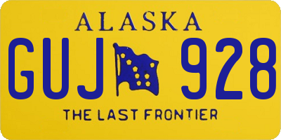 AK license plate GUJ928