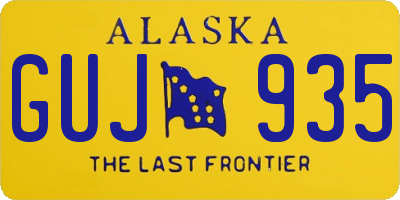 AK license plate GUJ935