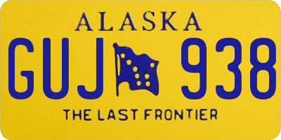 AK license plate GUJ938