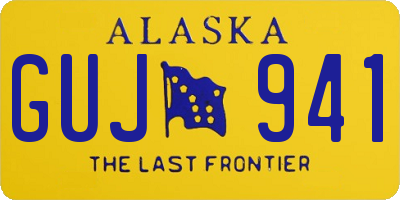 AK license plate GUJ941