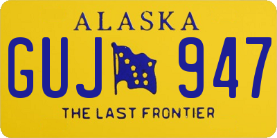 AK license plate GUJ947