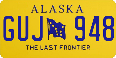 AK license plate GUJ948
