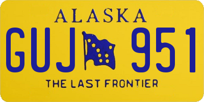 AK license plate GUJ951
