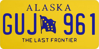 AK license plate GUJ961