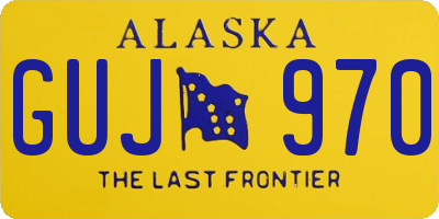 AK license plate GUJ970