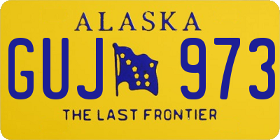 AK license plate GUJ973