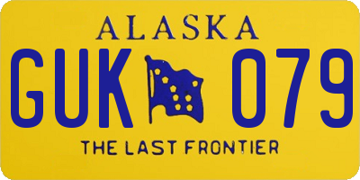 AK license plate GUK079