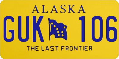 AK license plate GUK106