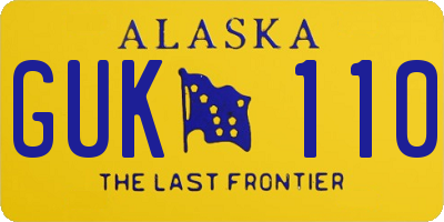 AK license plate GUK110