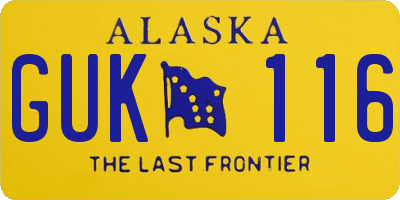 AK license plate GUK116