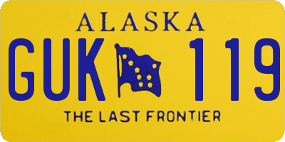 AK license plate GUK119